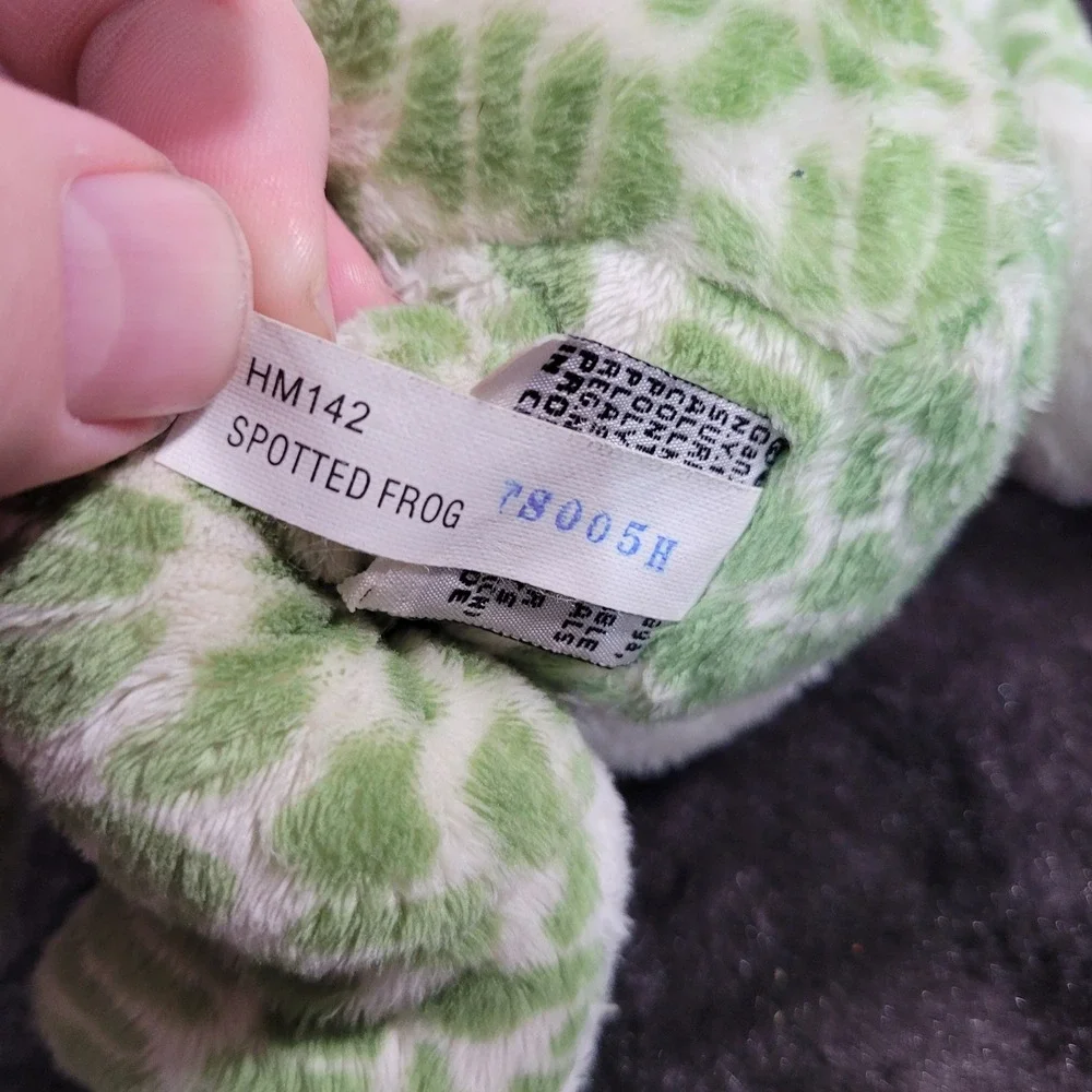 Ganz Webkinz Spotted Frog HM142 Green White Plush Stuffed Animal